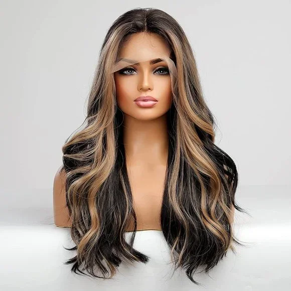 Black with Highlight Lace Wig